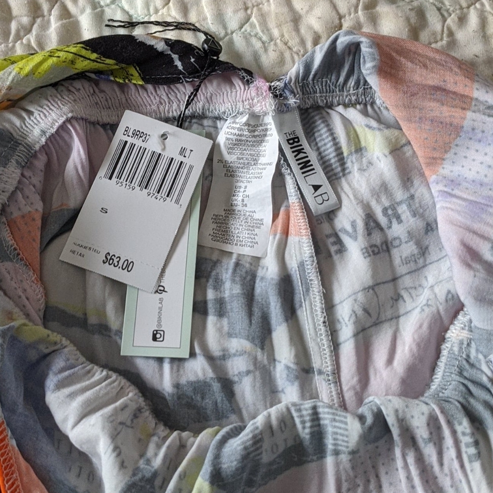 NEW W/ TAGS The Bikini LAB Cover-up Romper sz Small - Picture 3 of 4